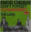 Dischi in vinile: BEE GEES - (DON´T FORGET TO REMEMBER) SINGLE ESPAÑA (EPI01)